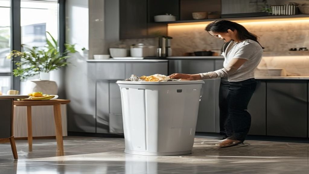 Tempat sampah Dalton modern, mudah dibeli online, solusi kebersihan rumah dengan desain elegan.