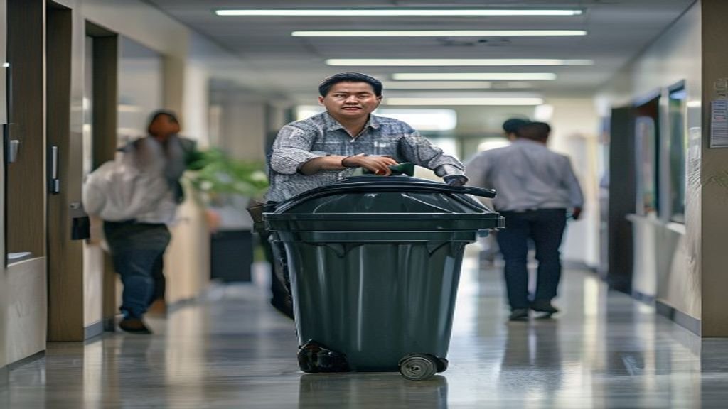 Tempat sampah beroda portabel untuk pengelolaan sampah yang praktis dan efisien